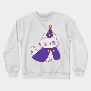 White wizard cat Crewneck Sweatshirt